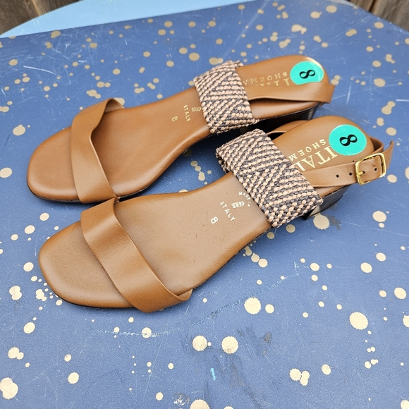 Italian Shoe  Markers Brown Women's Sandals Size 8 - Picture 10 of 16